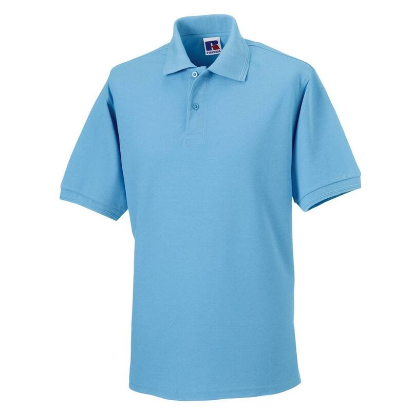 ラッセルアスレチック レディース トップス プルオーバー スポーツシャツ 綿織物 Russell Athletic Russell Mens Polycotton Pique Hardwearing Polo Shirt Sky Blue 青色