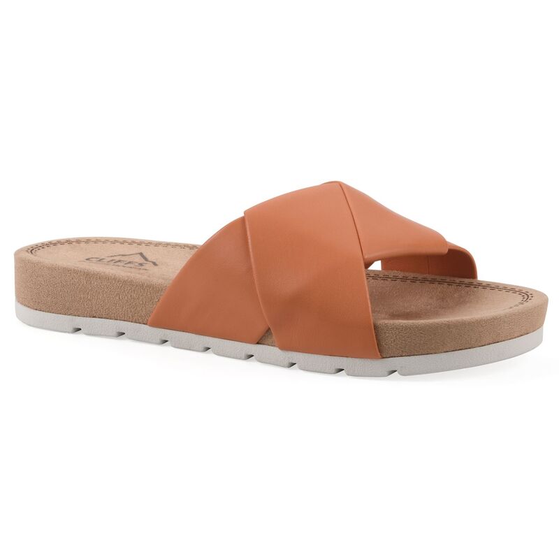 クリフバイホワイトマウンテン レディース シューズ サンダル Cliffs by White Mountain Tincie Women\u0027s Cushioned Slide Sandals Orange Smooth オレンジ色