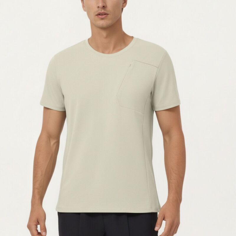 アンナカシ レディース トップス プルオーバー Anna-Kaci Men\u0027short Sleeve Performance T-Shirt with Chest Pocket and Lightweight Stretch Fabric Khaki カーキ