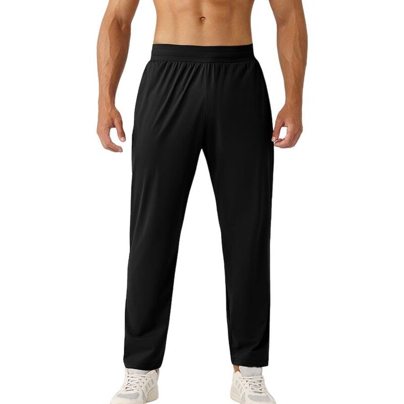 エリート肝ったま レディース ボトムス 心地よいズボン下 引っ切り無い EliteSpirit Men\u0027s Quick Dry Straight Leg Pants with Elastic Waist \u0026 Side Pockets for Active Wear Black 黒いこと