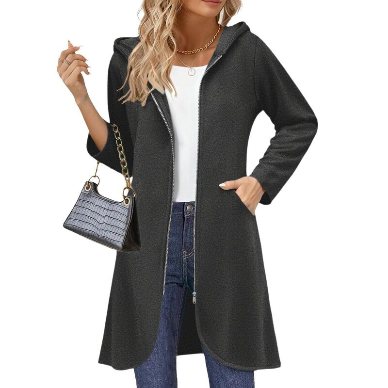 ジーグー レディース アウター 上衣・上衣 汗水 プルオーバー パーカー Zeagoo Women\u0027s Casualight Oversized Zip Hoodie Sweatshirt Jacket Darkgray