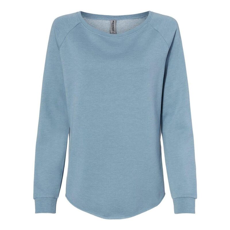 インディペンデントトレーディング レディース アウター ニット・セーター クルーネック スウェット シャツ Independentrading Co. Women ? s California Wave Wash Crewneck Sweatshirt Misty Blue ブルー|ReVida 店