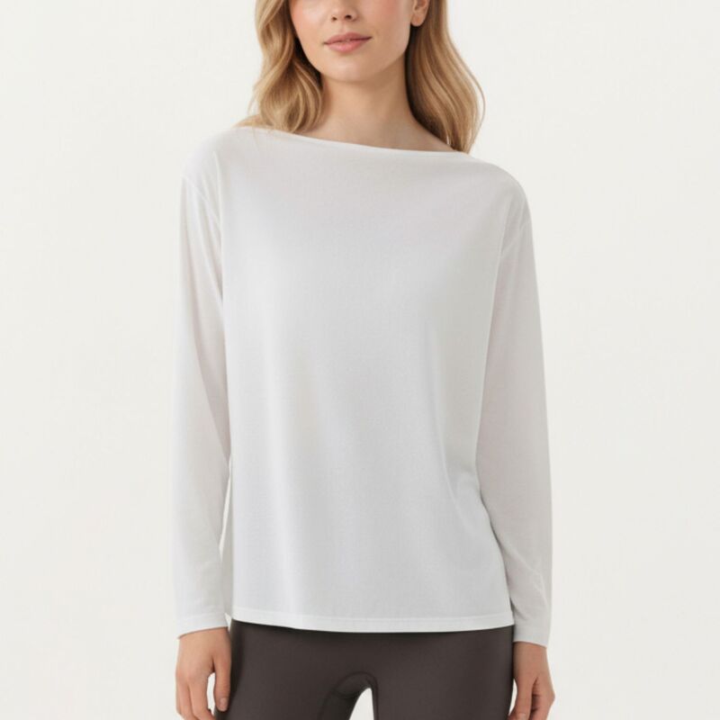 アンナカシ レディース トップス プルオーバー 伸び伸びする填まる Anna-Kaci Women\u0027s Long Sleeve Pullover Top with Relaxed Fit and Boat Neckline White 白いこと