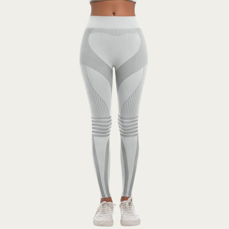 アンナカシ レディース ボトムス カジュアルパンツ ハイウエスト リブ レギンス Anna-Kaci Womens'seamless High Waist Ribbed Leggings with Sculpting Contour Panels and Compression Fit Gray グレー｜ReVida 店
