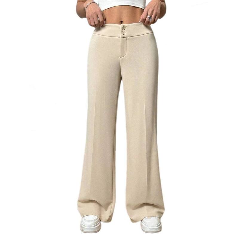 上半身大きさ レディース ボトムス 心地よいズボン下 ワイドレッグ 御機嫌酉の方角 BODDYSIZE Women\u0027s High Waist Loose Fit Wide Leg Pant Casual Trousers Business Work Dressy Straight Slacks Pant Apricot 杏