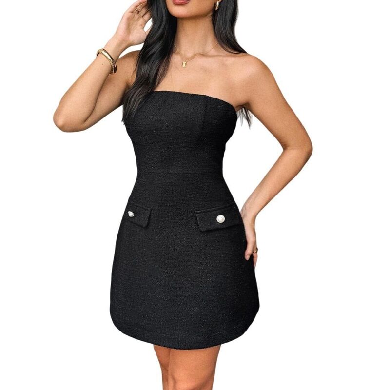 上半身大きさ レディース トップス 衣装 A 生産ライン ミニ ストラップレス ノースリーブ BODDYSIZE Women\u0027s Cute A Line Mini Dressestrapless Tube Top Sleeveless Bodycon Dresses Black 黒いこと