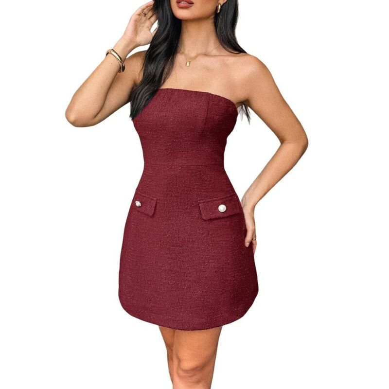 上半身大きさ レディース トップス 衣装 A 生産ライン ミニ ストラップレス ノースリーブ BODDYSIZE Women\u0027s Cute A Line Mini Dressestrapless Tube Top Sleeveless Bodycon Dresses Red 赤いこと