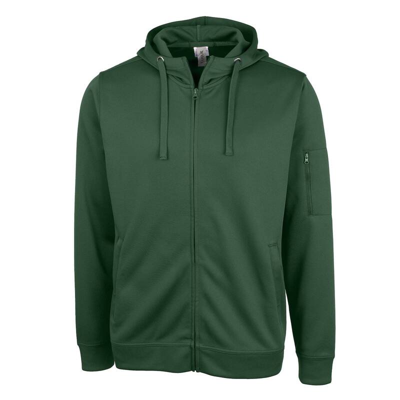小川 レディース アウター 上衣・上衣 パーカー Clique Mens Lift Performance Full Zip Hoodie Bottle Green 緑であること
