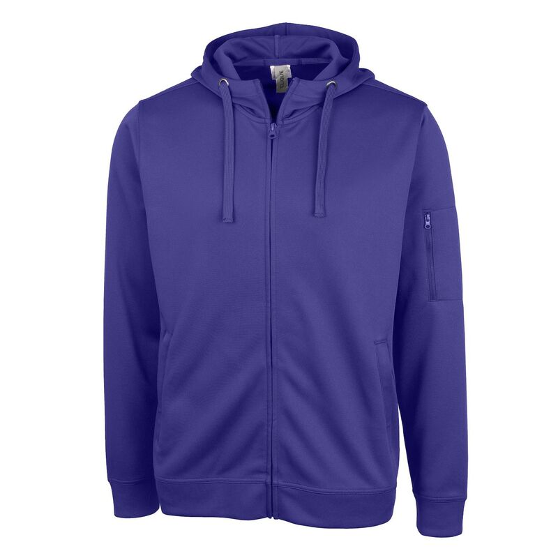 小川 レディース アウター 上衣・上衣 パーカー Clique Mens Lift Performance Full Zip Hoodie Royal Purple パープル