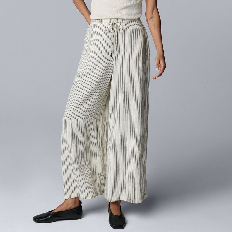 ヴェラウォン レディース ボトムス カジュアルパンツ ワイドレッグ Women'simply Vera Wang Wide Leg Pants Twisted Yd Stripe A ストライプ|ReVida 店