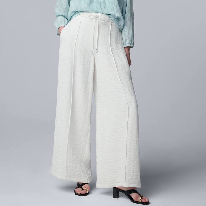 ヴェラウォン レディース ボトムス カジュアルパンツ ワイドレッグ Women'simply Vera Wang Wide Leg Pants White Knight ホワイト｜ReVida 店 11,005円