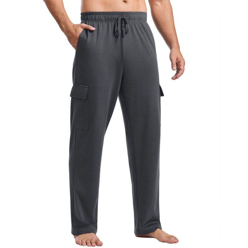 ピンスパーク レディース ボトムス カジュアルパンツ スウェットパンツ コットン ジョガーパンツ Pinspark Men's Cotton Cargo Sweatpants Open Bottom Baggy Lightweight Joggers with Pockets Dark Grey グレー｜ReVida 店 11,005円