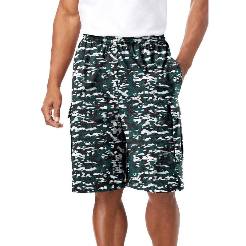 キングサイズ レディース ボトムス ハーフパンツ・ショーツ トール ショートパンツ ジャージー KingSize Men's Big & Tallightweight Jersey Cargo Shorts Camo｜ReVida 店