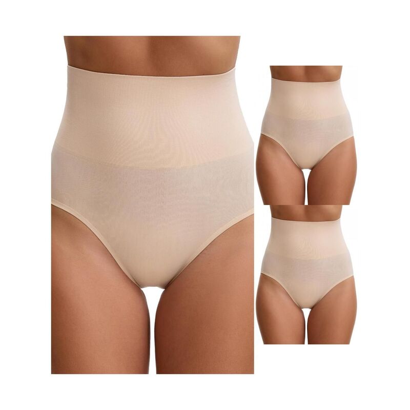 インスパイア 今めかしい レディース アンダーお召しもの ズボン下 INSPIRE CHIC 3 Packs Women\u0027s High Waisted Briefshapewear Tummy Control Shaping Underwears Beige ベージュ