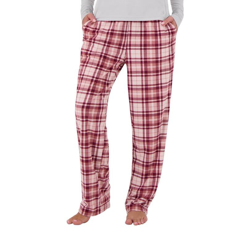ヒートホルダーズ レディース アンダーウェア ナイトウェア プラスサイズ パンツ Women's Heat Holders Microplush Cozy Pajama Pants Dusty Pink Burgundy バーガンディ｜ReVida 店