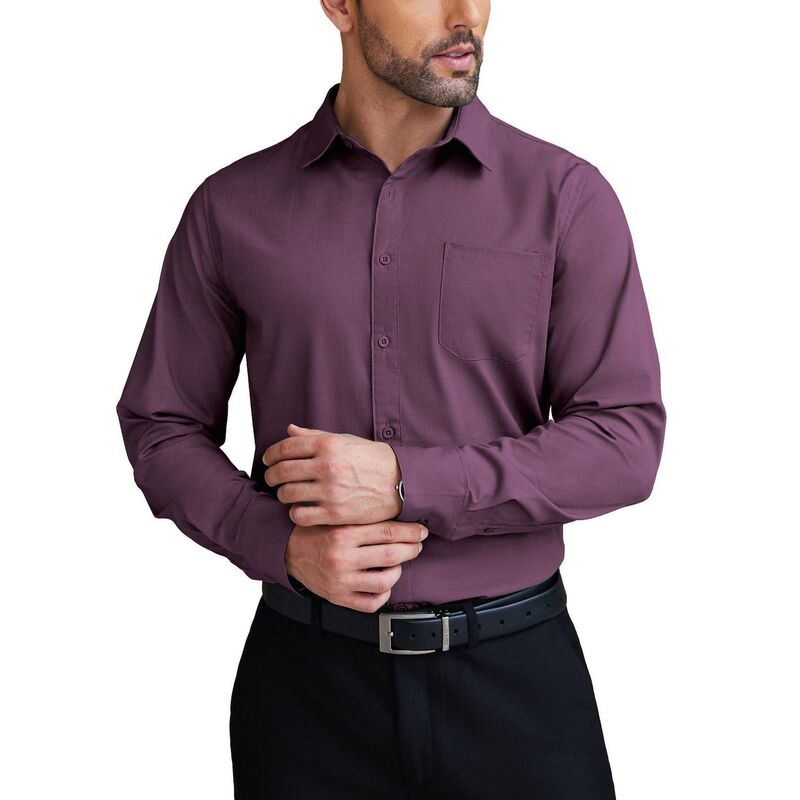 クーファンディ レディース トップス Tシャツ COOFANDY Men Formalong Sleeve Shirtailored Fit Spread Collar Dresshirt Businesshirt Deepurple パープル｜ReVida 店