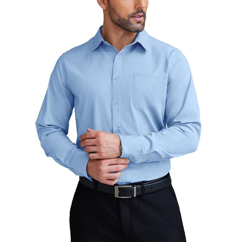 クーファンディ レディース トップス Tシャツ COOFANDY Men Formalong Sleeve Shirtailored Fit Spread Collar Dresshirt Businesshirt Light Blue ブルー｜ReVida 店