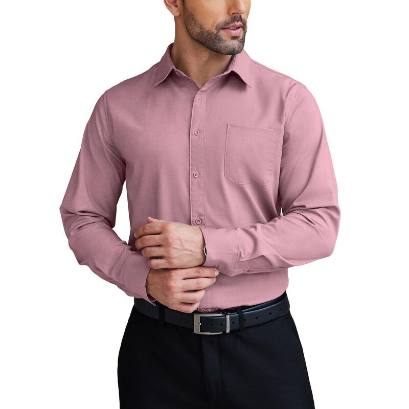 クーファンディ レディース トップス Tシャツ COOFANDY Men Formalong Sleeve Shirtailored Fit Spread Collar Dresshirt Businesshirt Pink ピンク｜ReVida 店 11,005円