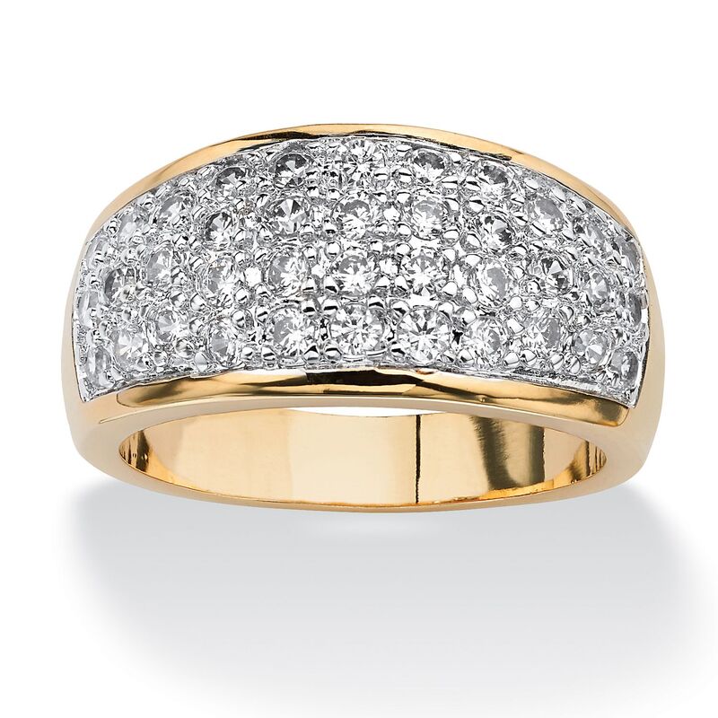 パームビーチジュエリー レディース アクセサリー リング PalmBeach Jewelry 1.25 TCW Pave Cubic Zirconia Ringold-Plated White ホワイト｜ReVida 店