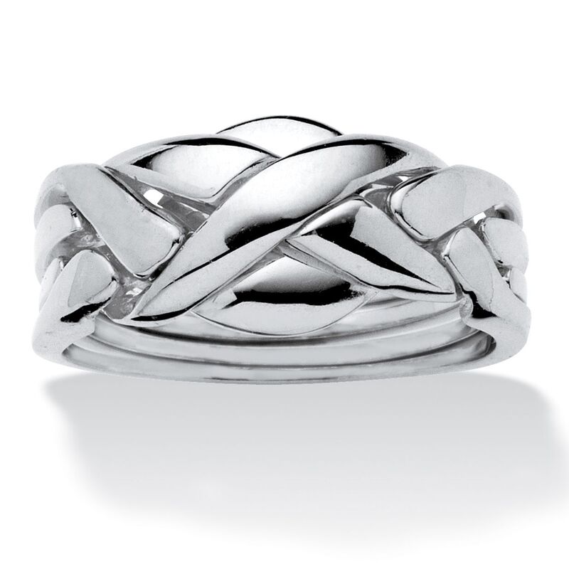 パームビーチジュエリー レディース アクセサリー リング PalmBeach Jewelry Braided Puzzle Ring Silver シルバー｜ReVida 店