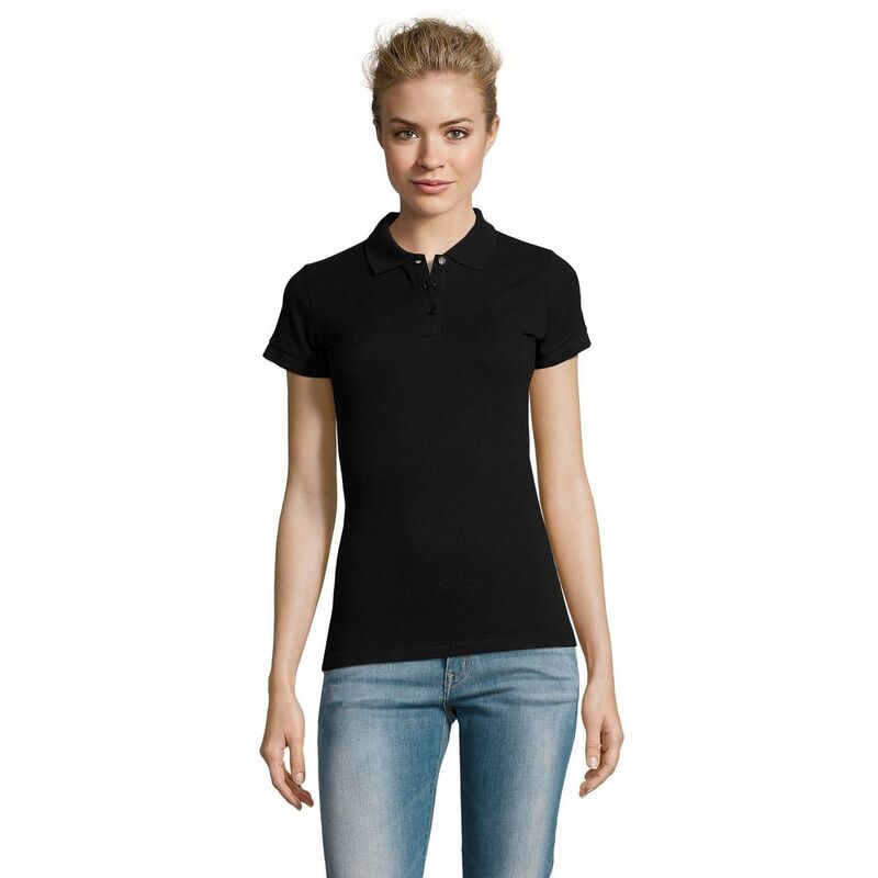ソルズ レディース トップス Tシャツ ポロシャツ SOLS Womens/Ladies Perfect Pique Short Sleeve Polo Shirt Black ブラック｜ReVida 店