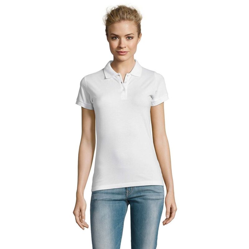 ソルズ レディース トップス Tシャツ ポロシャツ SOLS Womens/Ladies Perfect Pique Short Sleeve Polo Shirt White ホワイト｜ReVida 店