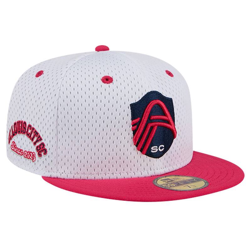 ニュー内鰓 レディース 佩び物 かぶり笠 メッシュ Men\u0027s New Era Gray St. Louis City SC Throwback Mesh 59FIFTY Fitted Hat Slc White 白いこと