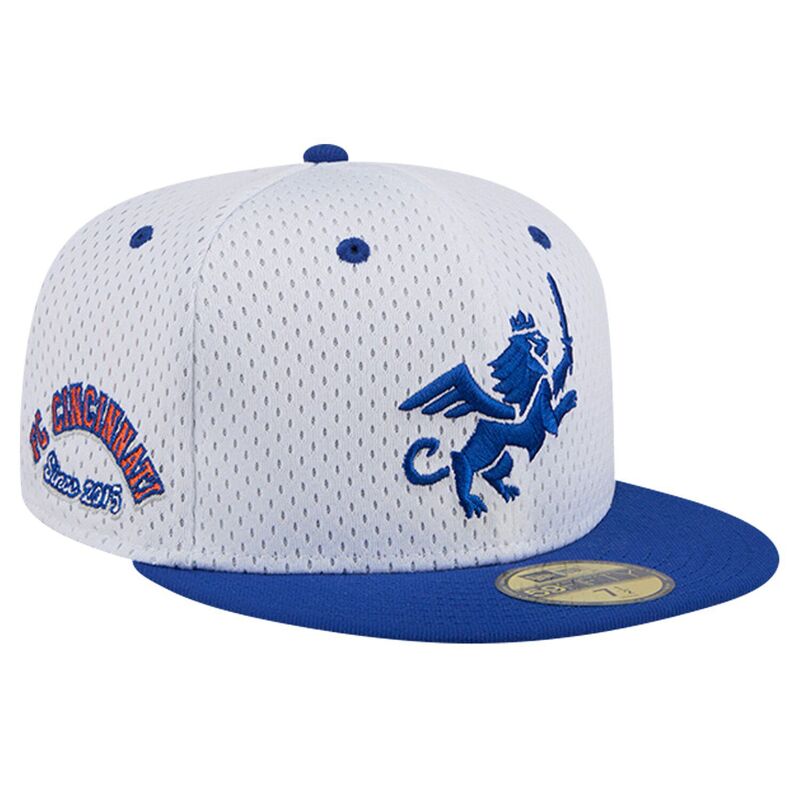 ニュー内鰓 レディース 佩び物 かぶり笠 メッシュ Men\u0027s New Era Gray FCincinnati Throwback Mesh 59FIFTY Fitted Hat Fcc White 白いこと