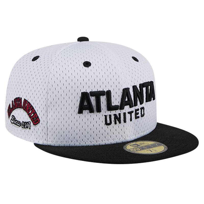 ニュー内鰓 レディース 佩び物 かぶり笠 メッシュ Men\u0027s New Era Gray Atlanta United FC Throwback Mesh 59FIFTY Fitted Hatu White 白いこと