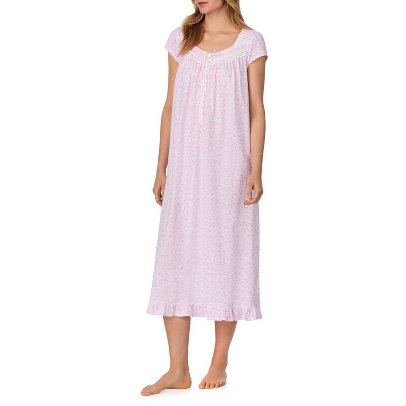 救世主流行り物 レディース アンダー御召しもの ナイト爵御召しもの Yesfashion Women Loungewear Lightweight Short Sleeve Stretchy Long Nightgown Pink サクラ色