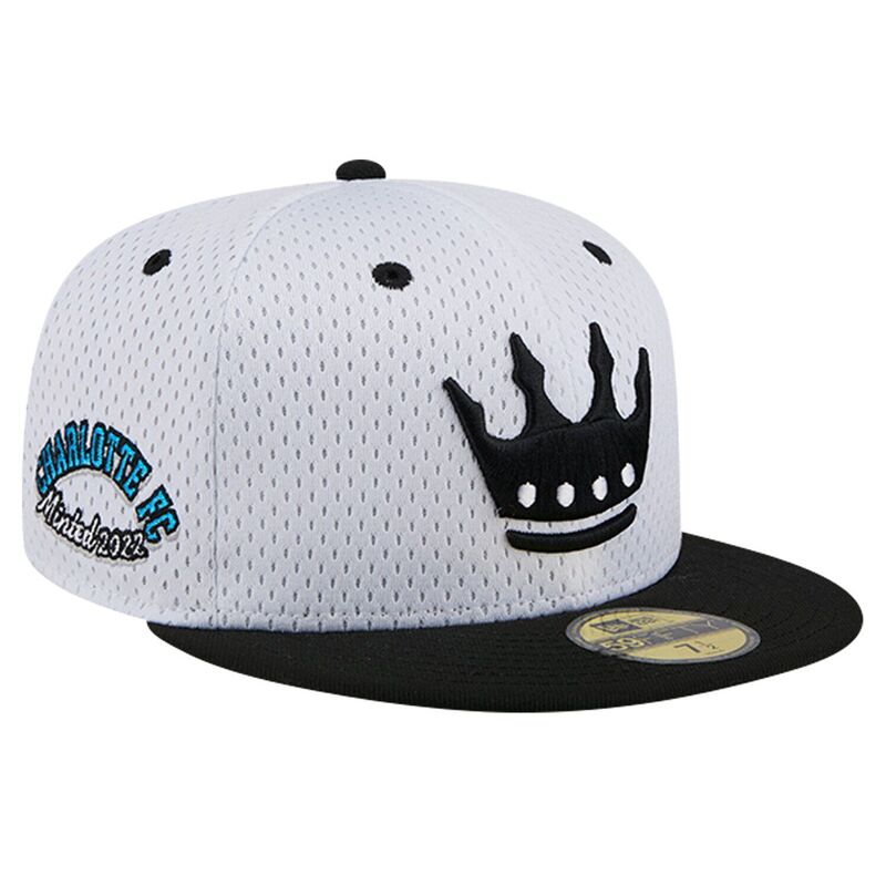 ニュー内鰓 レディース 佩び物 かぶり笠 メッシュ Men\u0027s New Era Gray Charlotte FC Throwback Mesh 59FIFTY Fitted Hat Cfc White 白いこと