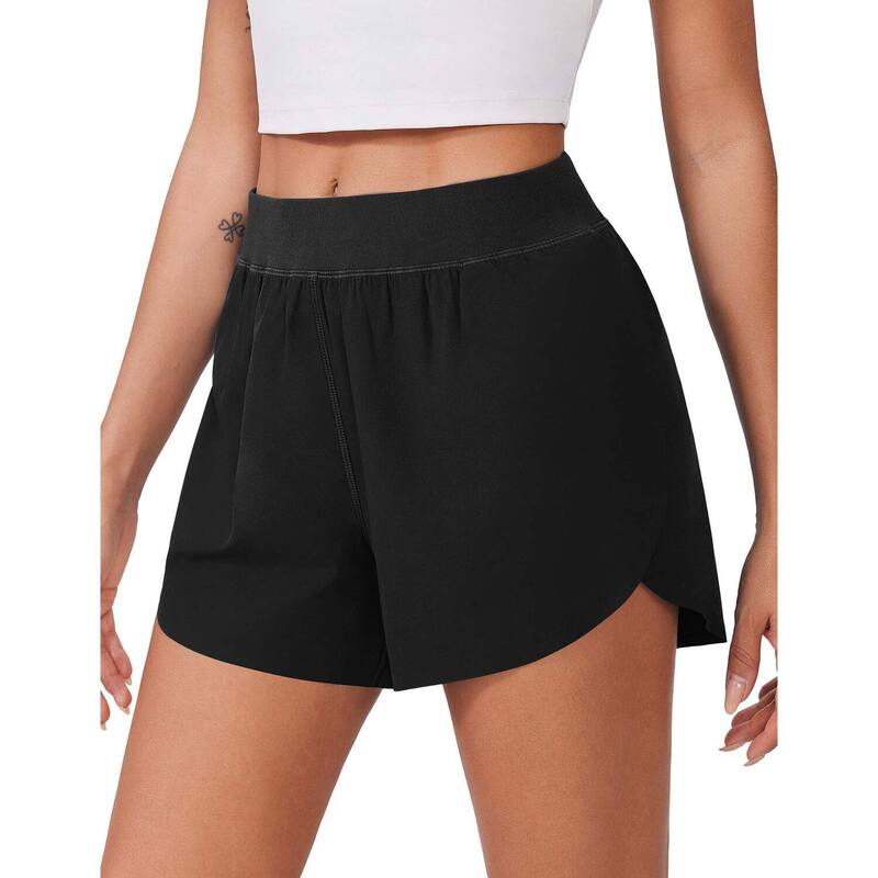 ピンスパーク レディース ボトムス ハーフパンツ・ショーツ ショートパンツ Pinspark Running Shorts for Women High Waisted Athletic Shorts Quick Dry Active Wear Shorts Black ブラック|ReVida 店