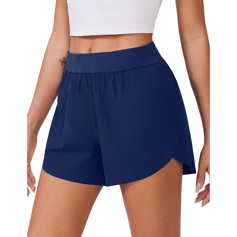 ピンスパーク レディース ボトムス ハーフパンツ・ショーツ ショートパンツ Pinspark Running Shorts for Women High Waisted Athletic Shorts Quick Dry Active Wear Shorts Navy ネイビー|ReVida 店