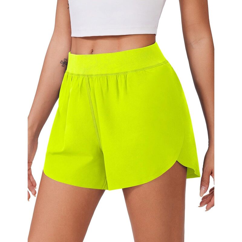 ピンスパーク レディース ボトムス ハーフパンツ・ショーツ ショートパンツ Pinspark Running Shorts for Women High Waisted Athletic Shorts Quick Dry Active Wear Shorts Neon Green ネオン\1|ReVida 店