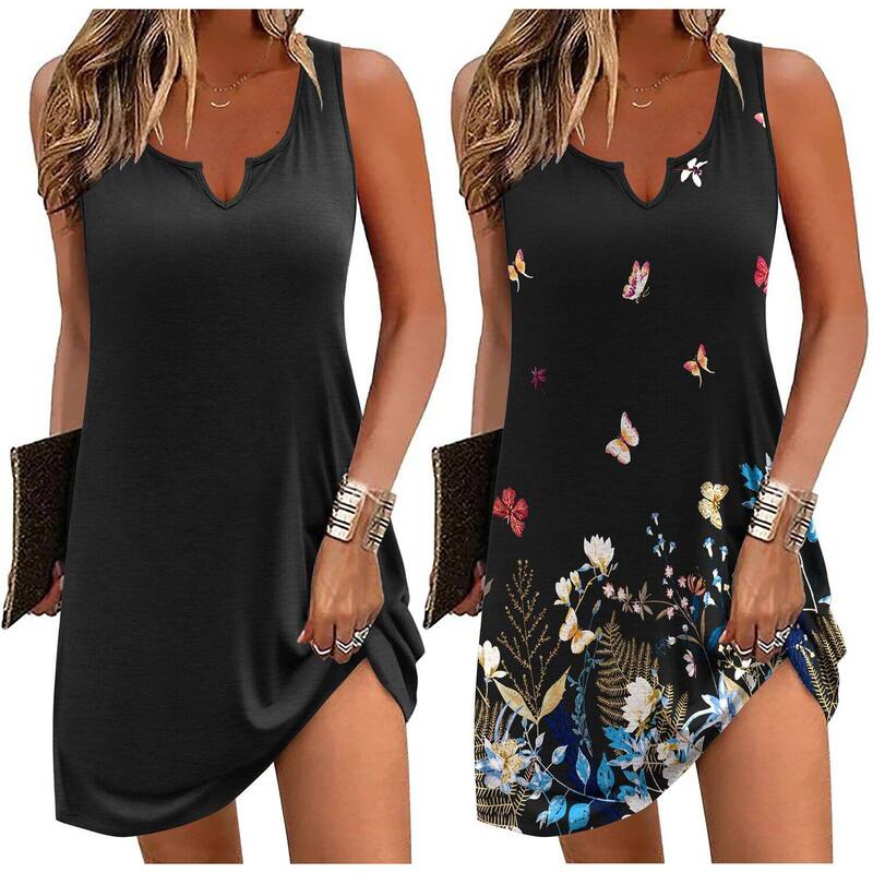 エコアー レディース アンダーお召しもの ナイト爵お召しもの Vのど首 プルオーバー Ekouaer Nightgowns Two Pack Tank Night Gown Sleep Shirt V Neck Soft Night Shirt Ladiesleep Dress Black Butterfly 黒いこと
