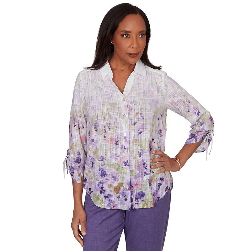 アルフレッド ダナー レディース トップス プルオーバー 御花柄 落ちこむ 御花 Women\u0027s Alfredunner Grand Bazaar Floral Button-Down Top Amethyst Multi マルチ色合い