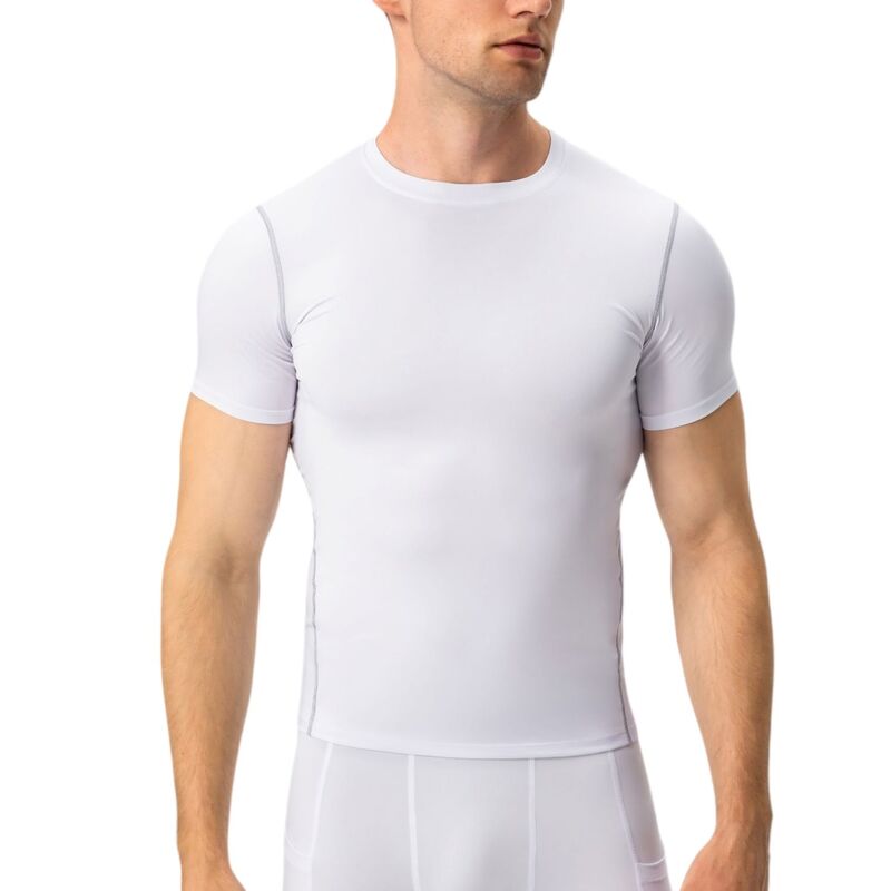 アンナカシ レディース トップス Tシャツ Anna-Kaci Menshort Sleeve Compression Shirt with Stretch Fit and Moisture-Wicking Fabric White ホワイト|ReVida 店