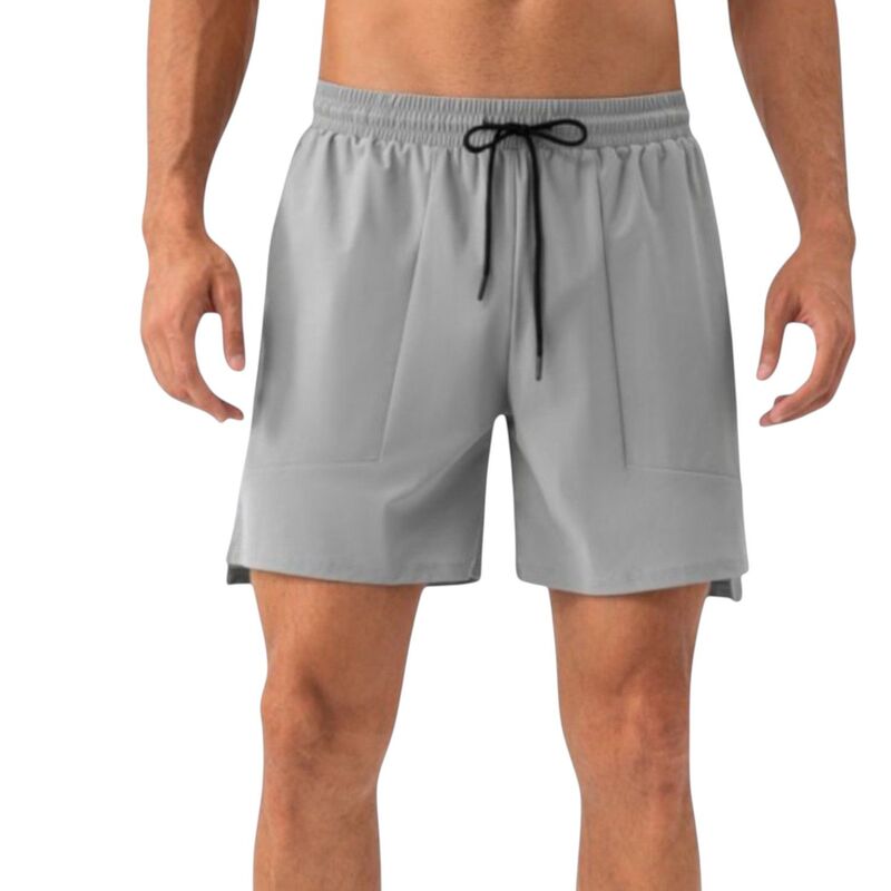 アンナカシ レディース ボトムス ハーフパンツ・ショーツ ショートパンツ Anna-Kaci Mens Quick Dry Training Shorts with Elastic Waistband Adjustable Drawstring and Side Vents Gray グレー|ReVida 店