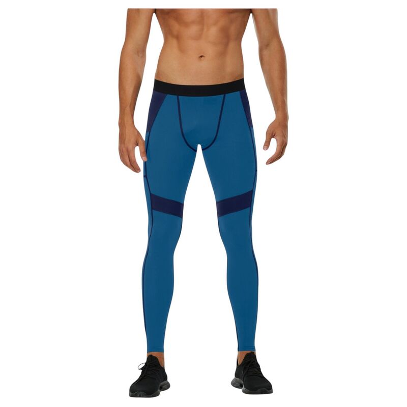 アンナカシ レディース ボトムス カジュアルパンツ レギンス Anna-Kaci Men's Compression Leggings with Wide Waistband Side Pocket for Training and Performance Blue ブルー｜ReVida 店