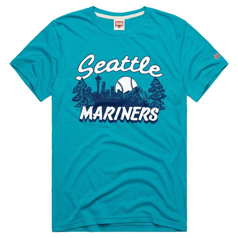 オマージュ レディース トップス プルオーバー Men\u0027s Homage Teal Seattle Mariners Tri-Blend Hyperlocal T-Shirt Mns Blue 青色