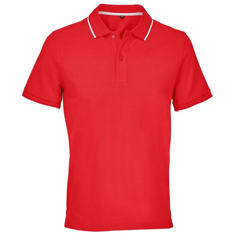 ソルズ レディース トップス プルオーバー SOLS Unisex Adult Palermo Polo Shirt Bright Red And White 白いこと