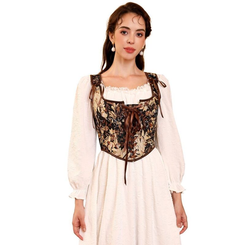 エリートチョイス レディース トップス プルオーバー ヴィンテージ 御花柄 スピード競技 御花 Elitechoice Women\u0027s Vintage Floralace Up Corsetop Elegant Casual Wear Black Cosmos 黒いこと