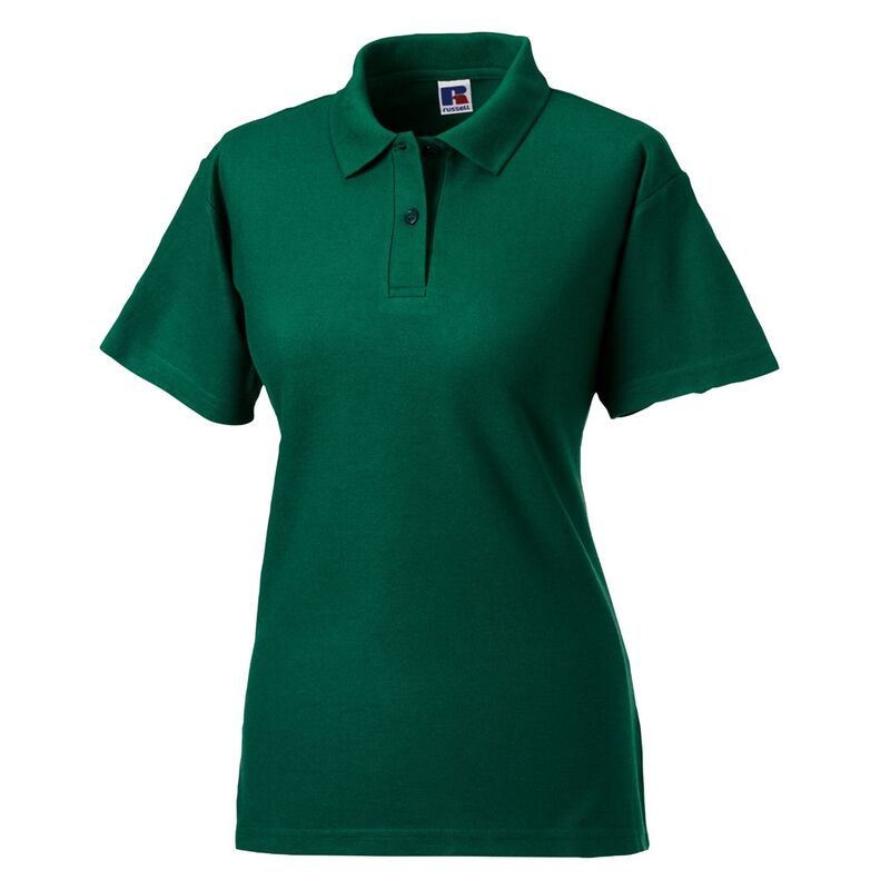 ジャージーズ レディース トップス プルオーバー スポーツシャツ Jerzees Colours Ladies 65/35 Hard Wearing Pique Short Sleeve Polo Shirt Bottle Green 緑であること
