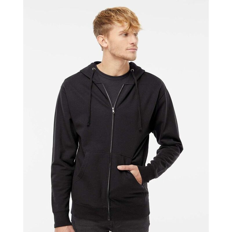 インディペンデントトレーディング レディース トップス Tシャツ スウェット Independentrading Co. Midweight Full-Zip Hooded Sweatshirt Black ブラック|ReVida 店