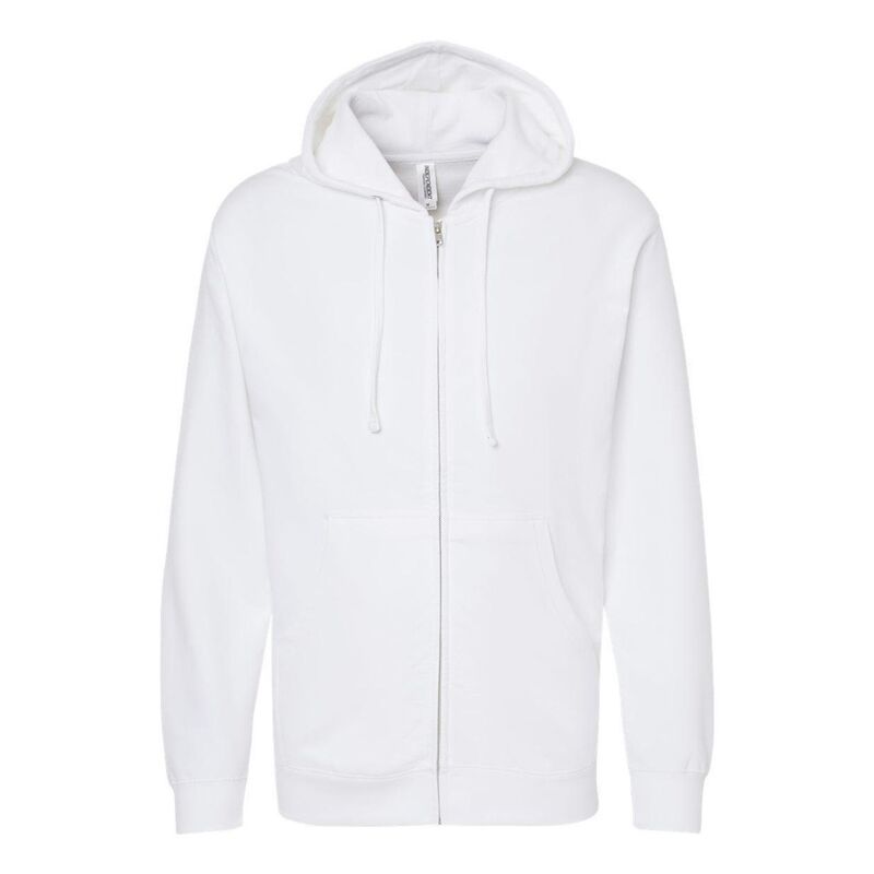 インディペンデントトレーディング レディース トップス Tシャツ スウェット Independentrading Co. Midweight Full-Zip Hooded Sweatshirt White ホワイト|ReVida 店