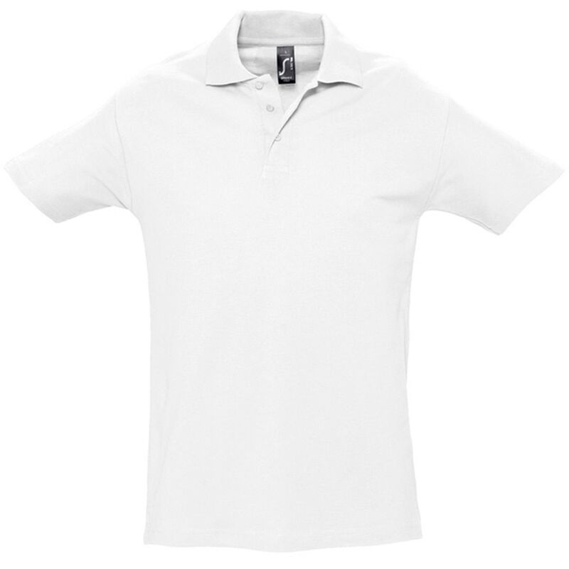 ソルズ レディース トップス Tシャツ ポロシャツ SOLS Menspring II Short Sleeve Heavyweight Polo Shirt White ホワイト｜ReVida 店
