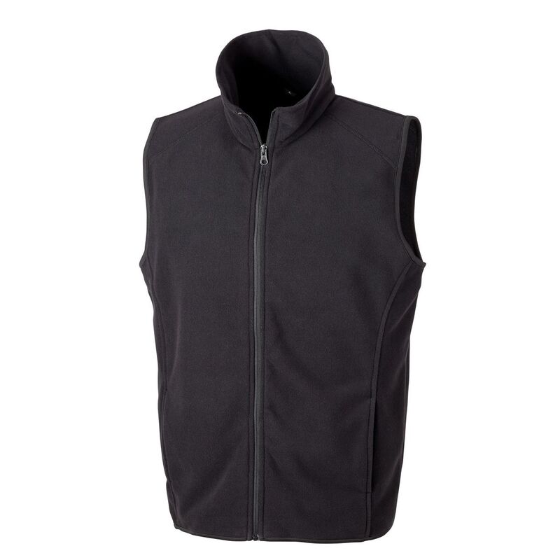 リザルト レディース アウター 上衣・上衣 ジレ フリース Result Core Unisex Adult Microfleece Gilet Black 黒いこと
