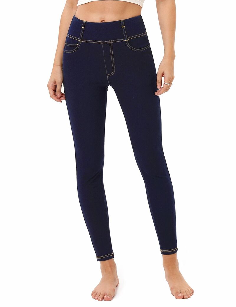 エリートチョイス レディース ボトムス 心地よいズボン下 ジーンズ アンクル レギンス Elitechoice Women\u0027s Denim Leggings High Waisted Skinny Ankle Pants Navy Blue 米国海軍