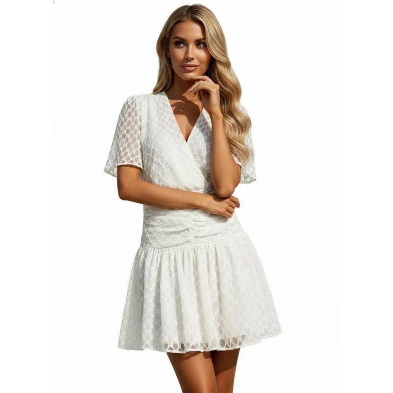 コジョイン レディース トップス 衣装 Vのど首 Kojooin Women\u0027summer Casual Dresseshort Sleeve V-Neck Beach Vacation Dress White 白いこと