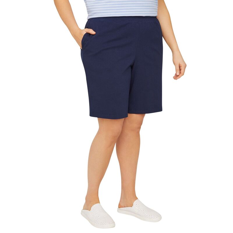 キャサリンズ レディース ボトムス ハーフパンツ・ショーツ プラスサイズ Catherines Women's Plusize Suprema Short Navy ネイビー｜ReVida 店